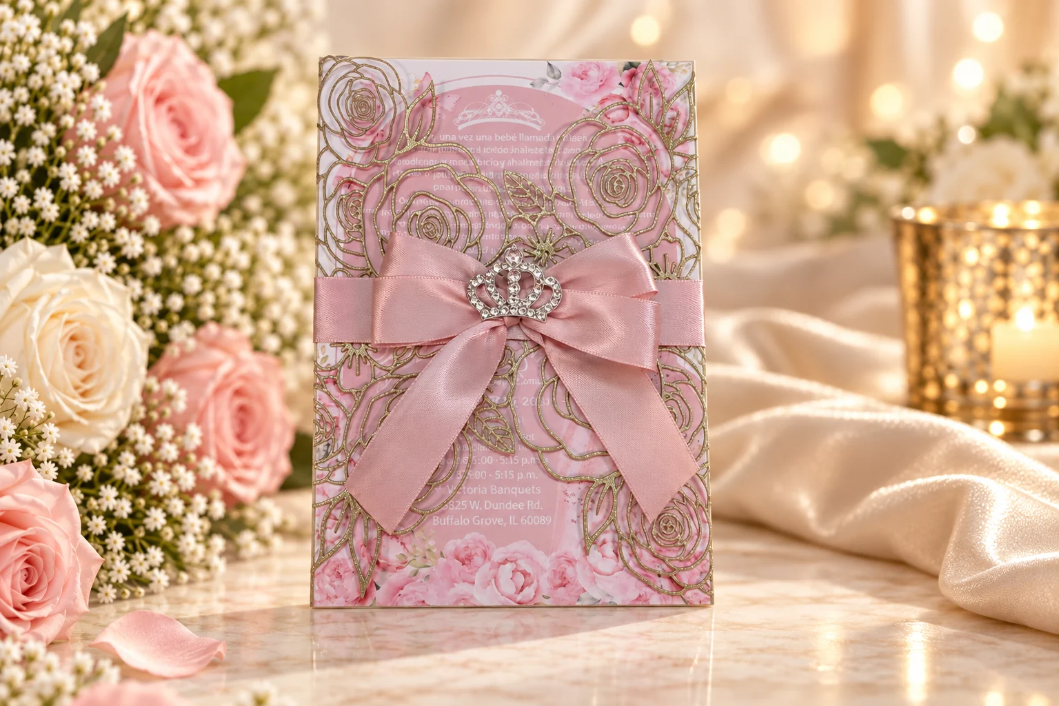 Jardín de Rosas Laser-cut invitation